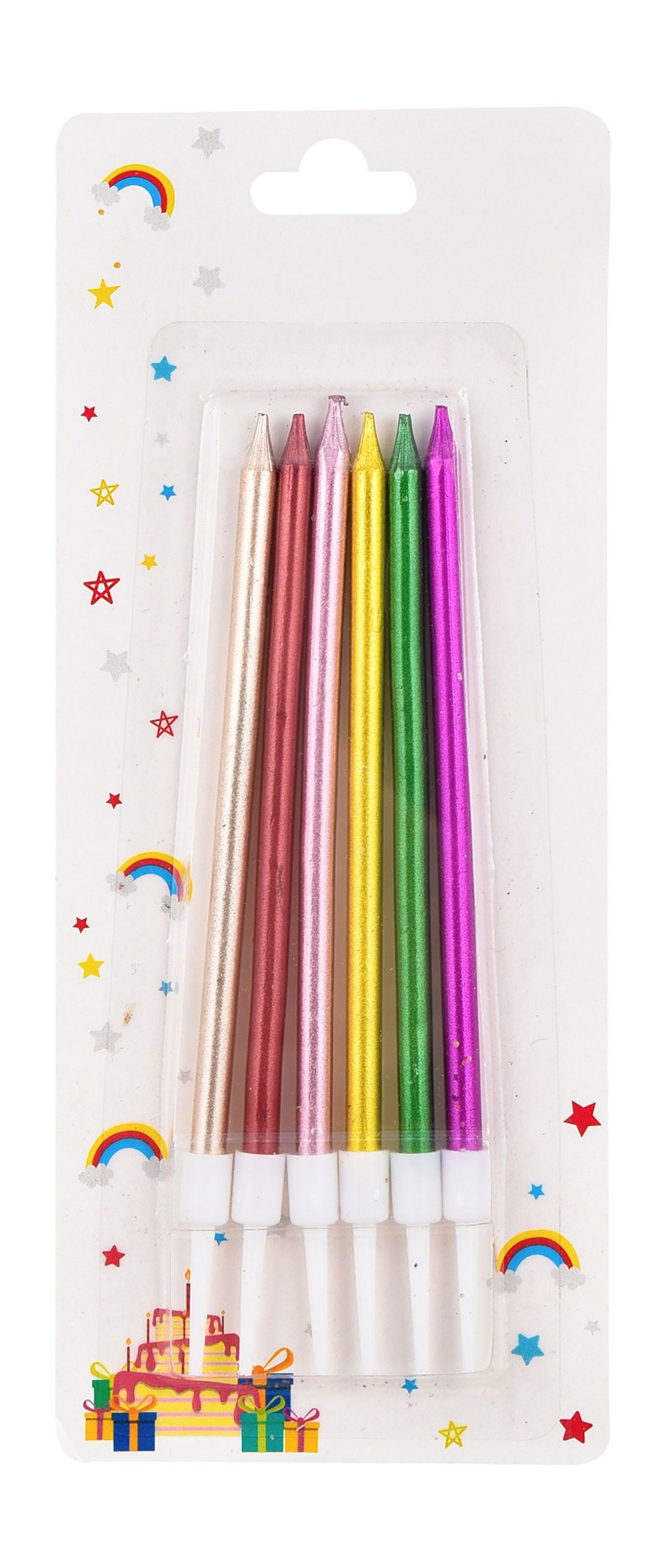 Assorted Birthday Candles with Holders