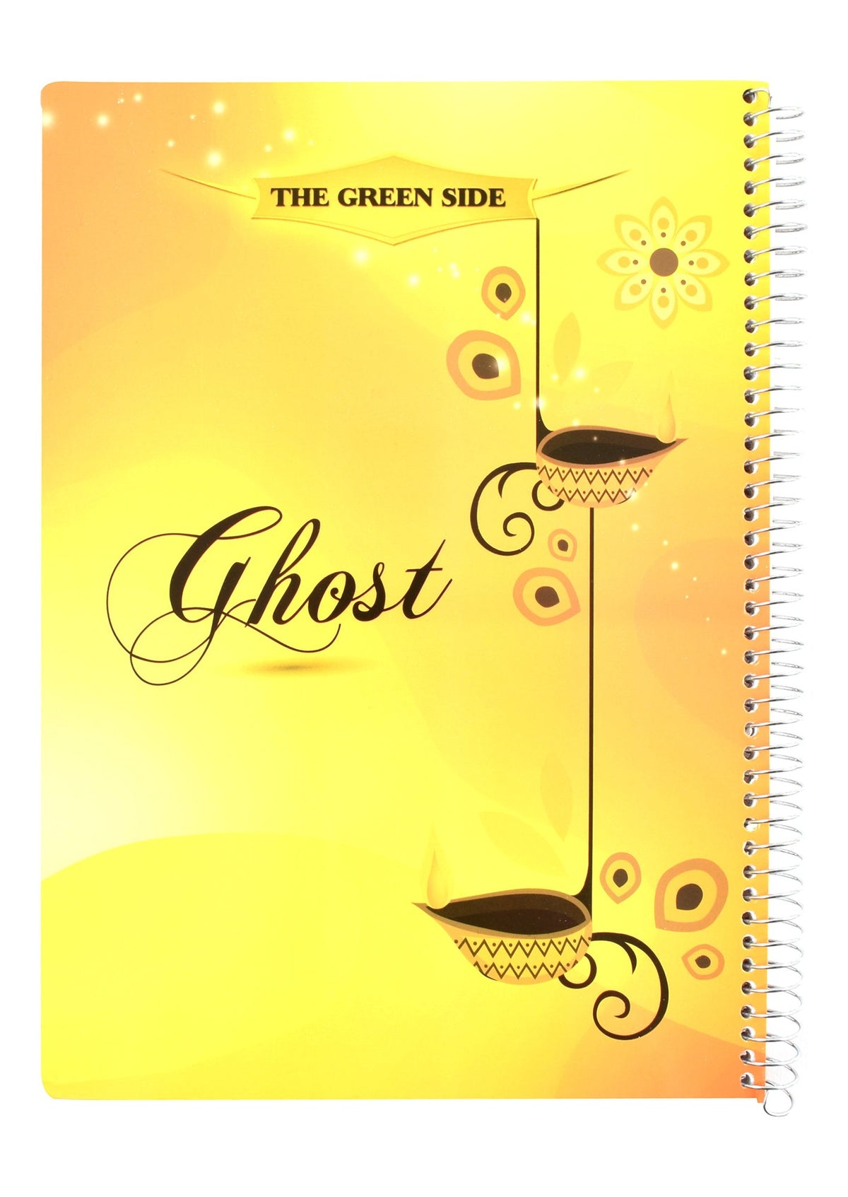 Eiffel Print Ghost A4 Gold Single Lined 4 Subject Notebook – 120 Sheets