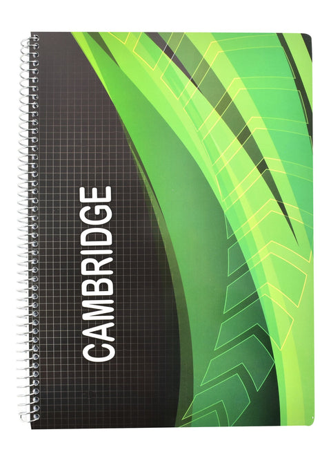 Eiffel Print Cambridge A4 Green Spiral Grid Notebook – 100 Sheets