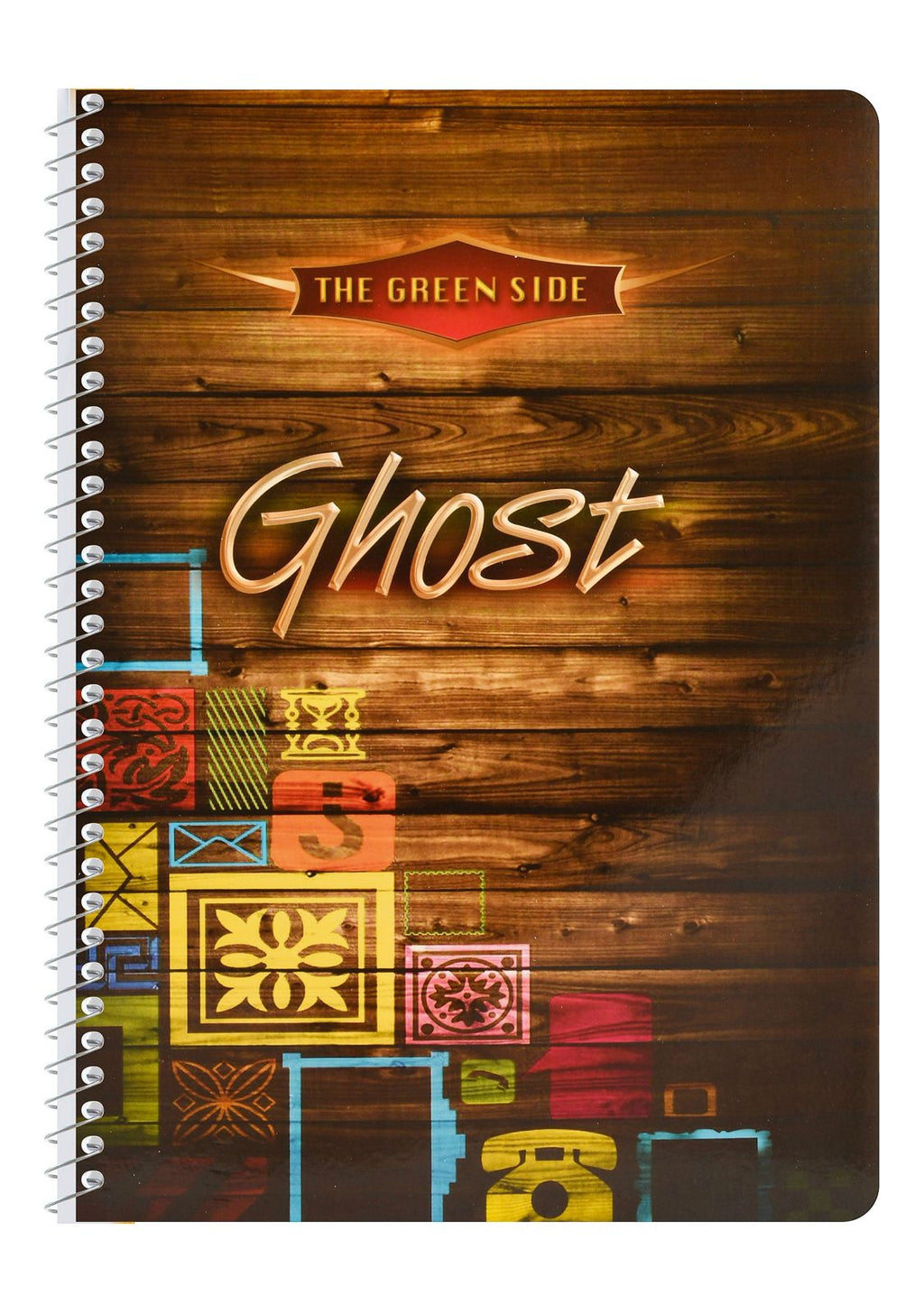 Eiffel Print Ghost Wire-Bound English Notebook – 80 Sheets