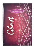 Eiffel Print Ghost A4 Purple Spiral Double Lined Notebook – 100 Sheets