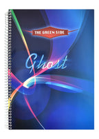 Eiffel Print Ghost A4 Purple Spiral Double Lined Notebook – 100 Sheets