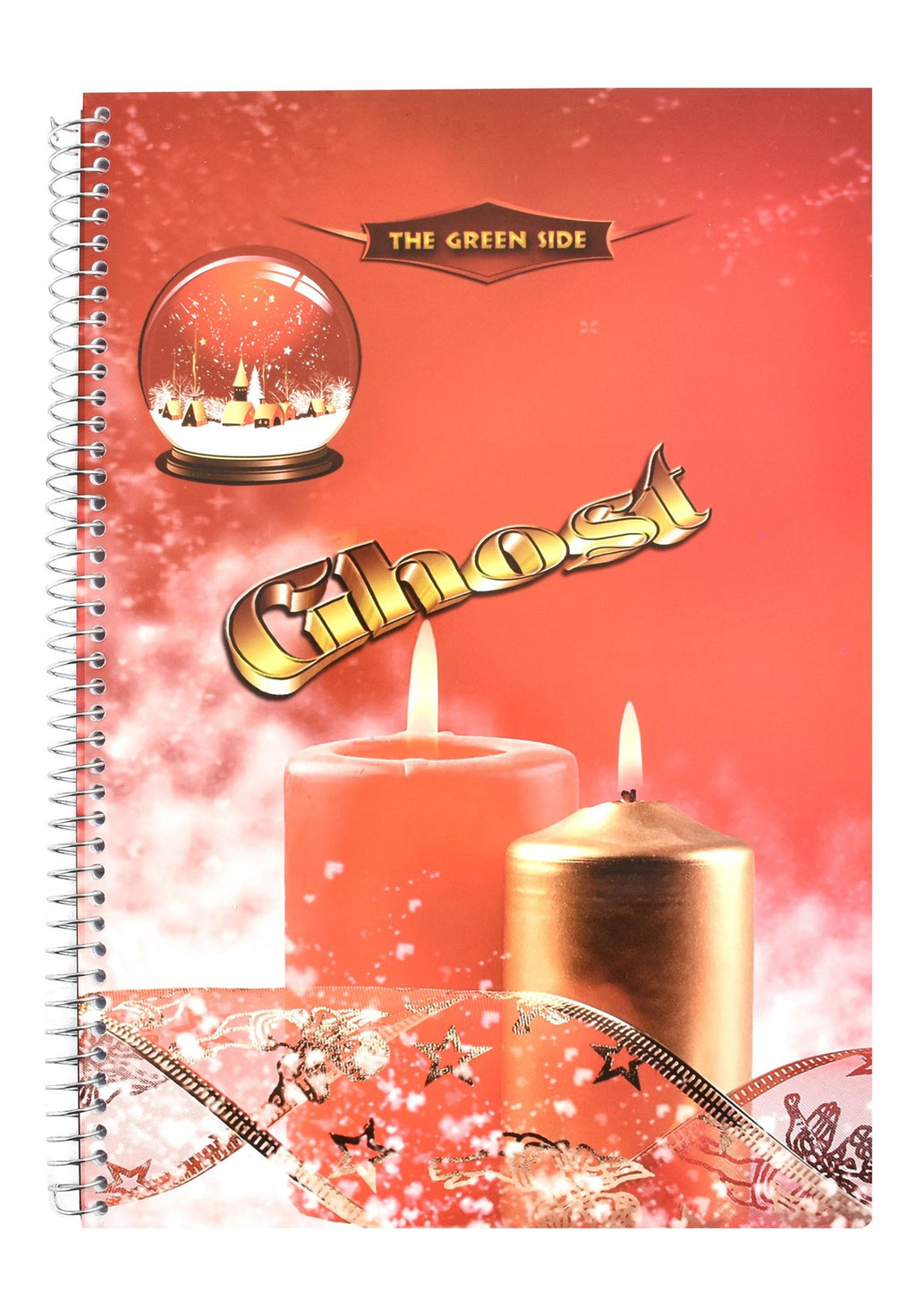 Eiffel Print Ghost A4 Purple Spiral Double Lined Notebook – 100 Sheets