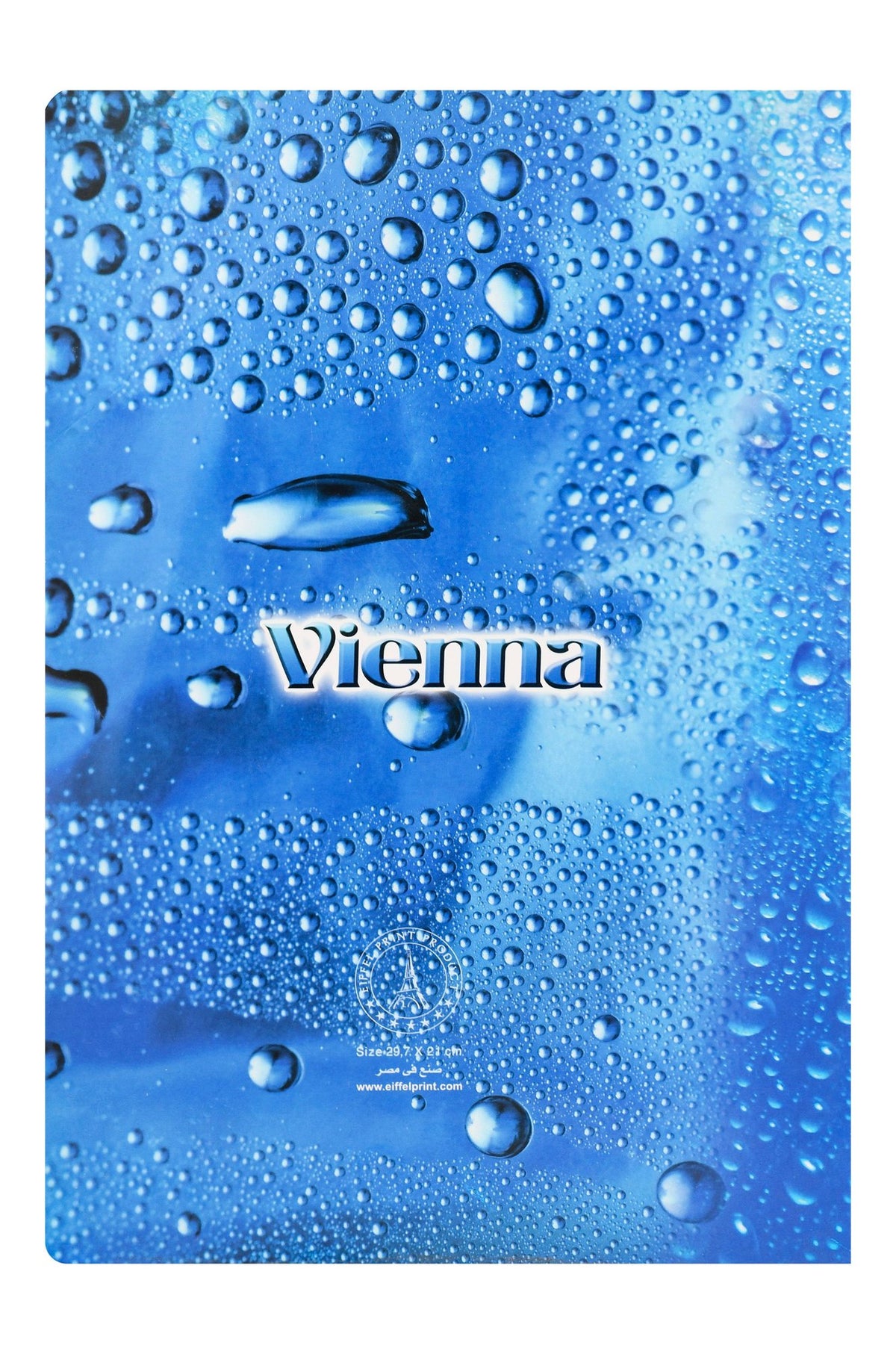 Eiffel Print Vienna A4 Red Double Lined Notebook – 100 Sheets