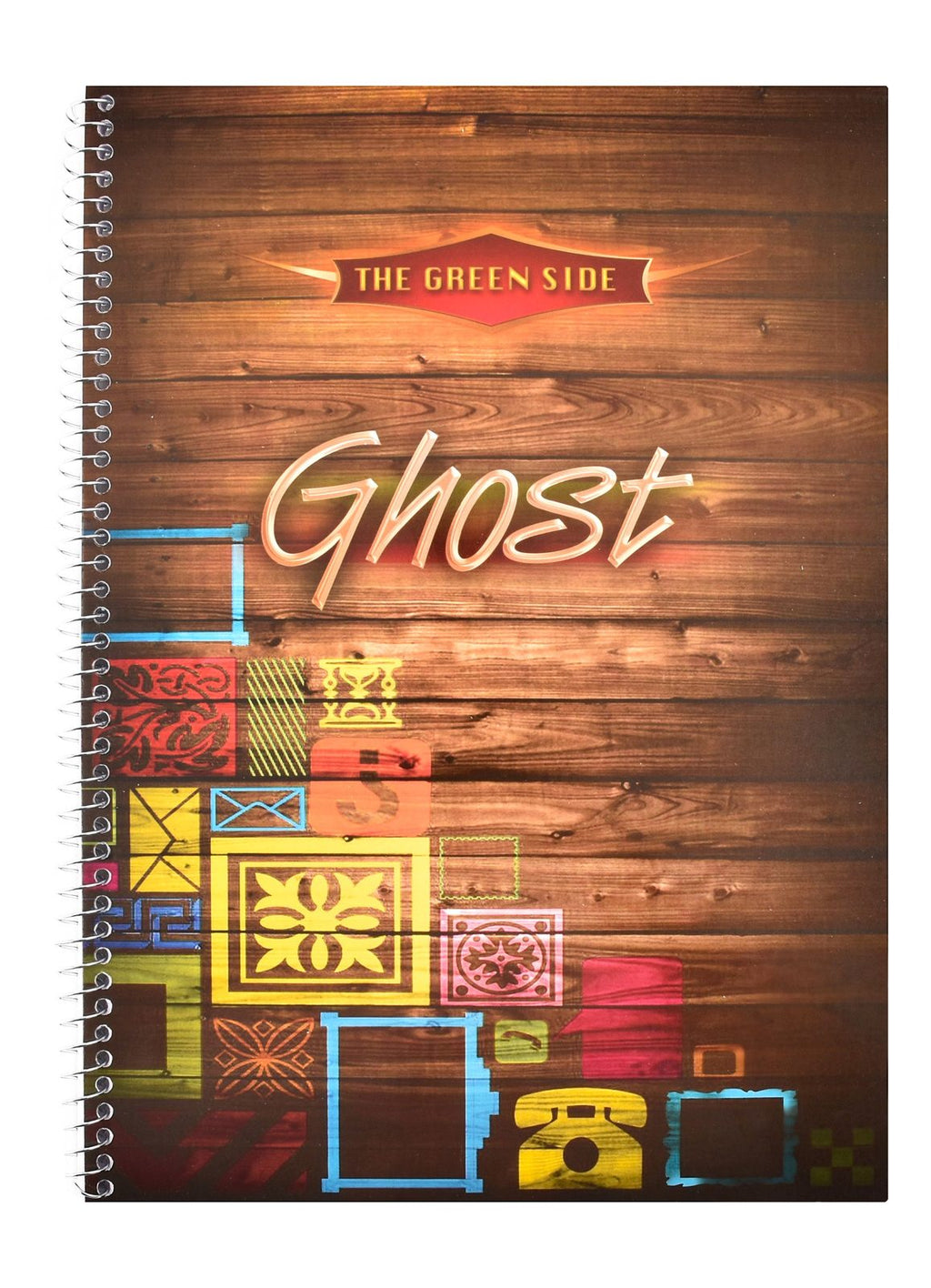 Eiffel Print Ghost Wire-Bound English Notebook – 60 Sheets
