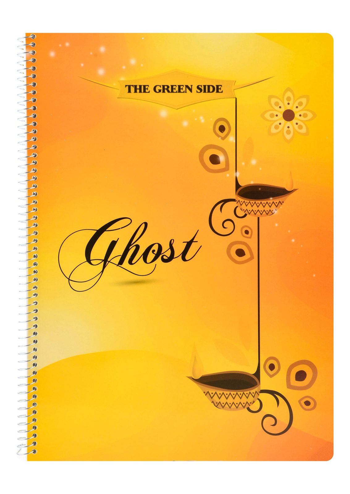 Eiffel Print Ghost Wire-Bound English Notebook – 60 Sheets