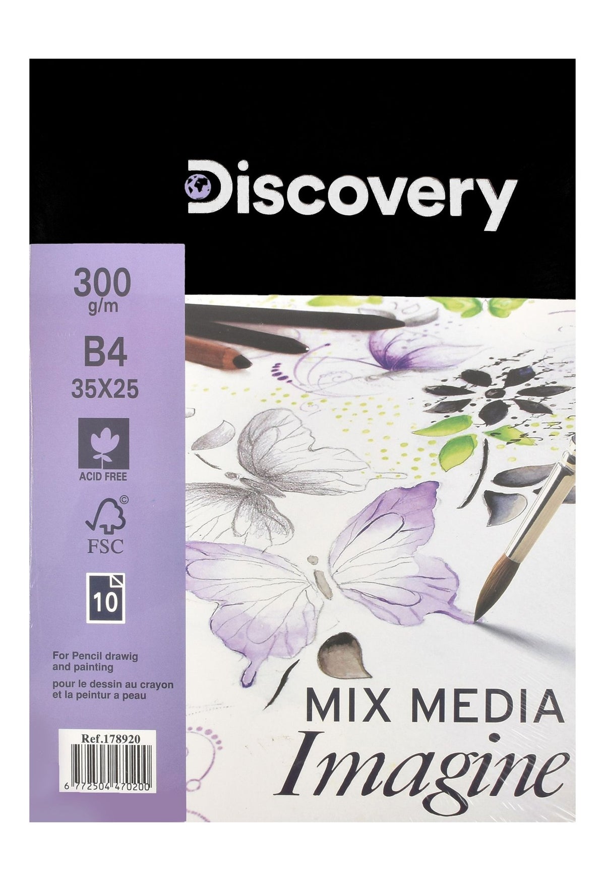 Discovery B4 Multicolored Sketchpad – 10 Sheets