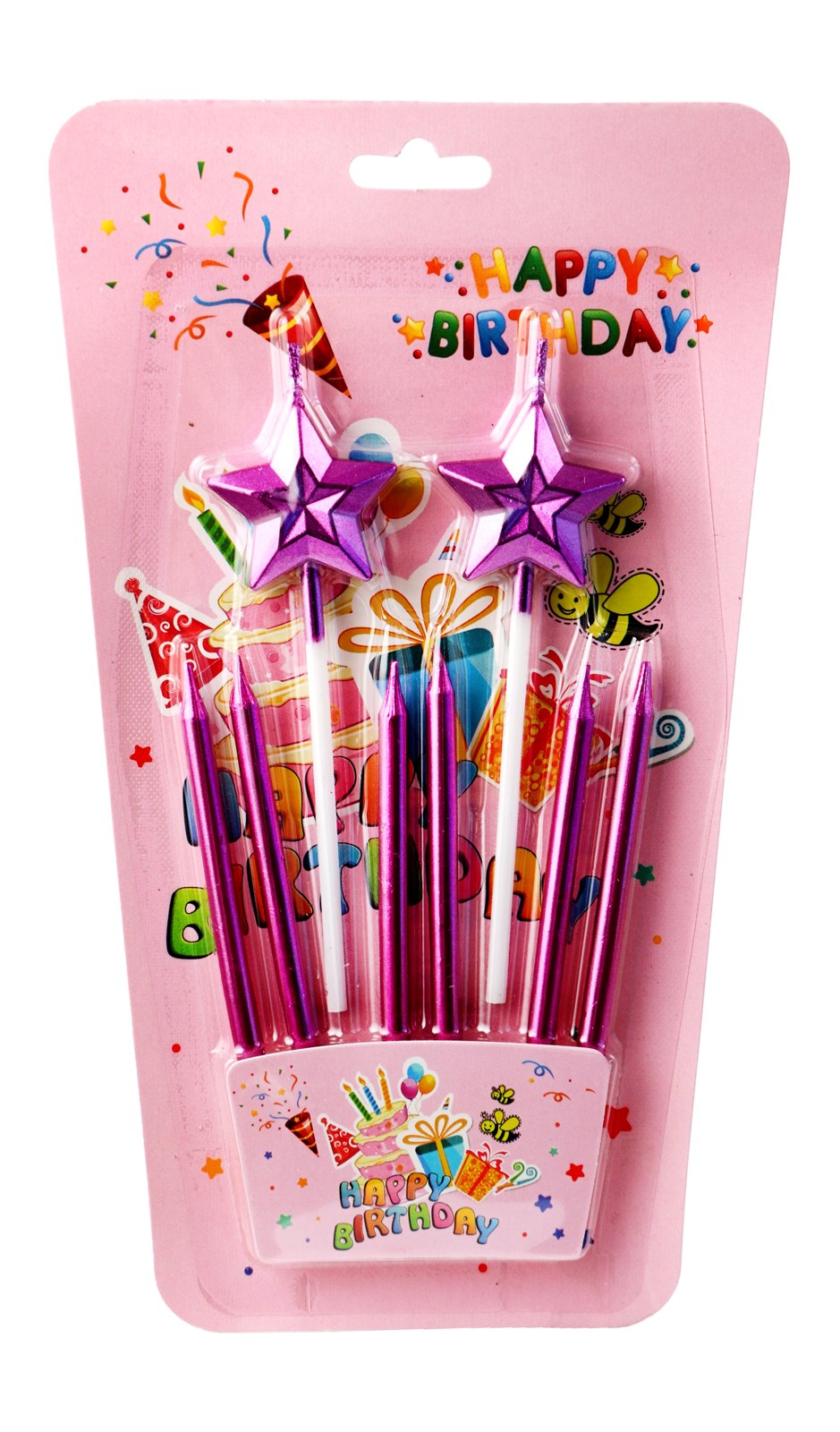 Purple Birthday Candles & Cake Toppers