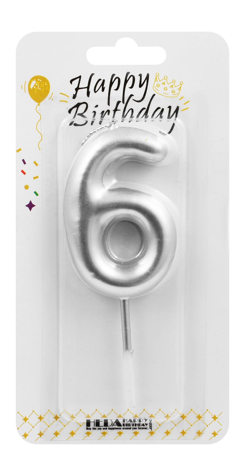 Number Birthday Candle – Gold / Silver