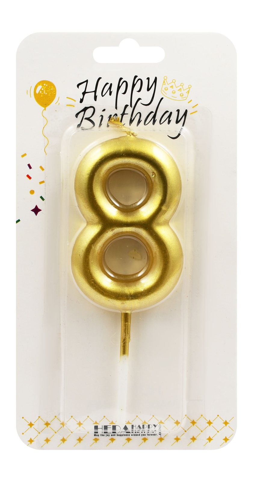 Number Birthday Candle – Gold / Silver