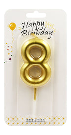 Number Birthday Candle – Gold / Silver