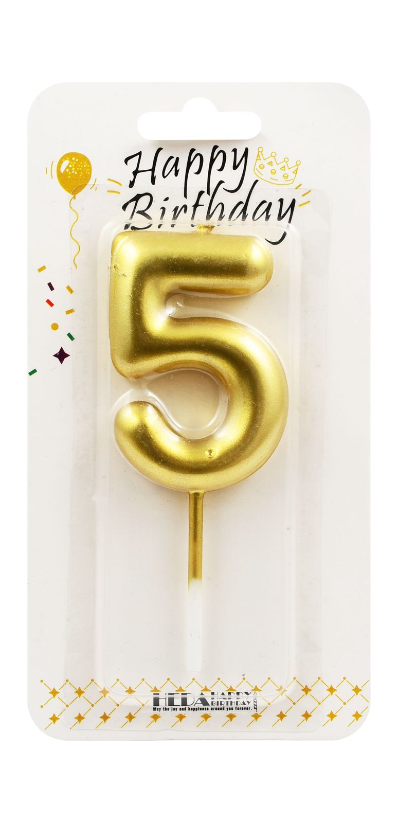 Number Birthday Candle – Gold / Silver