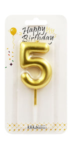 Number Birthday Candle – Gold / Silver