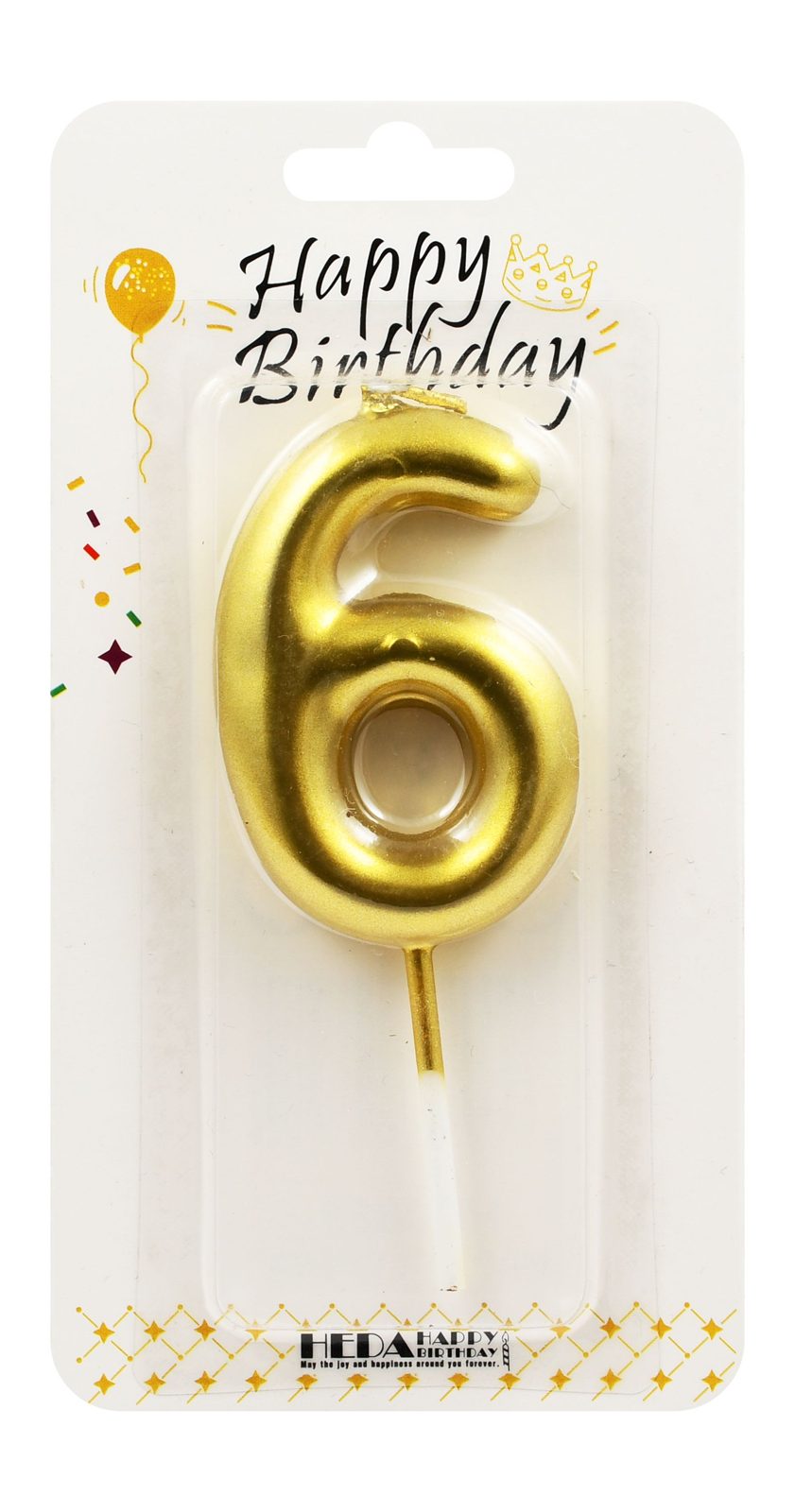 Number Birthday Candle – Gold / Silver
