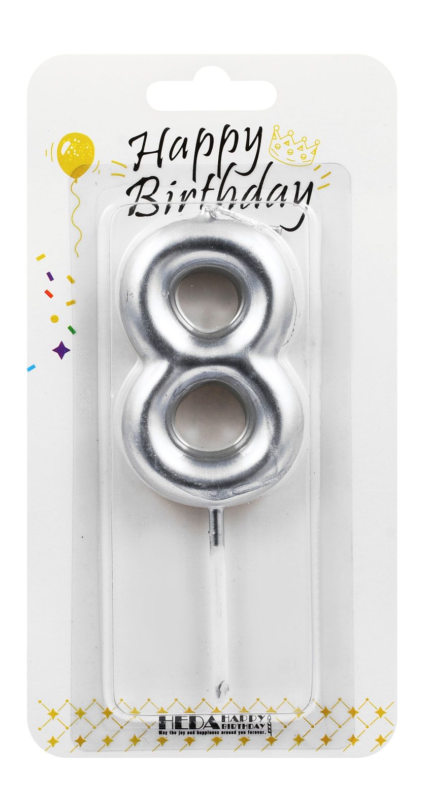 Number Birthday Candle – Gold / Silver
