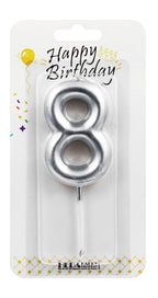 Number Birthday Candle – Gold / Silver