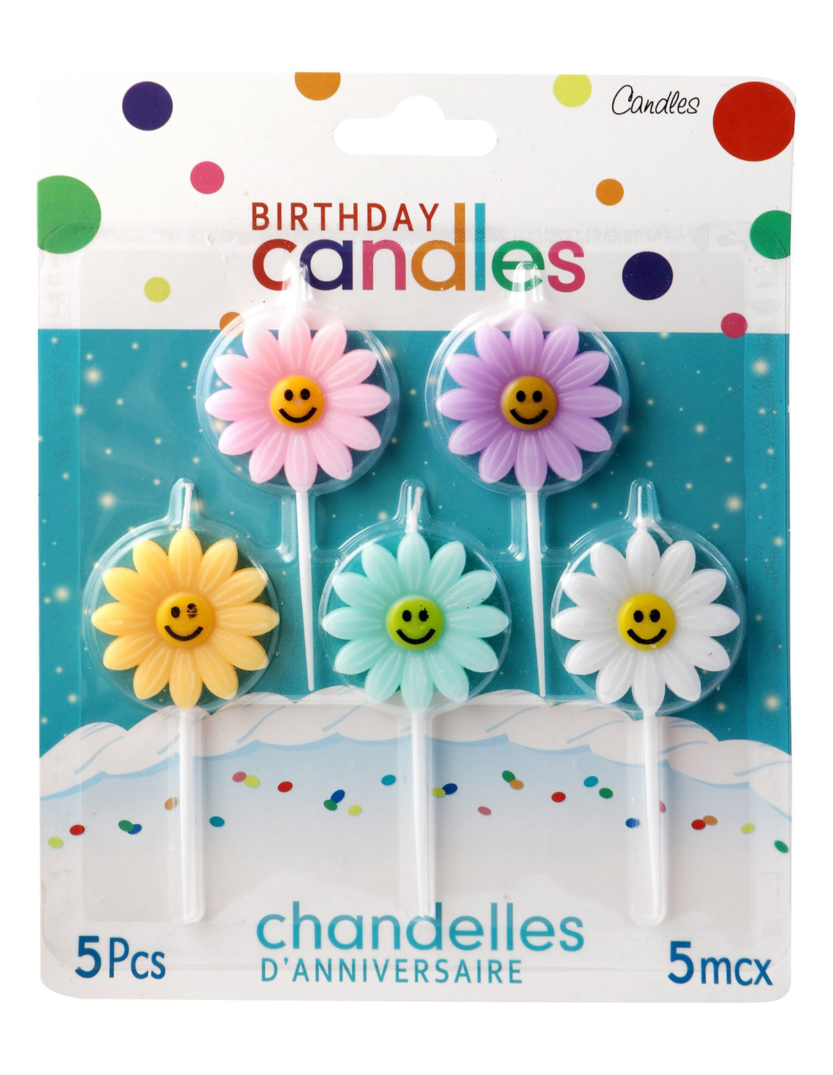 Assorted Flower Shaped Birthday Candles