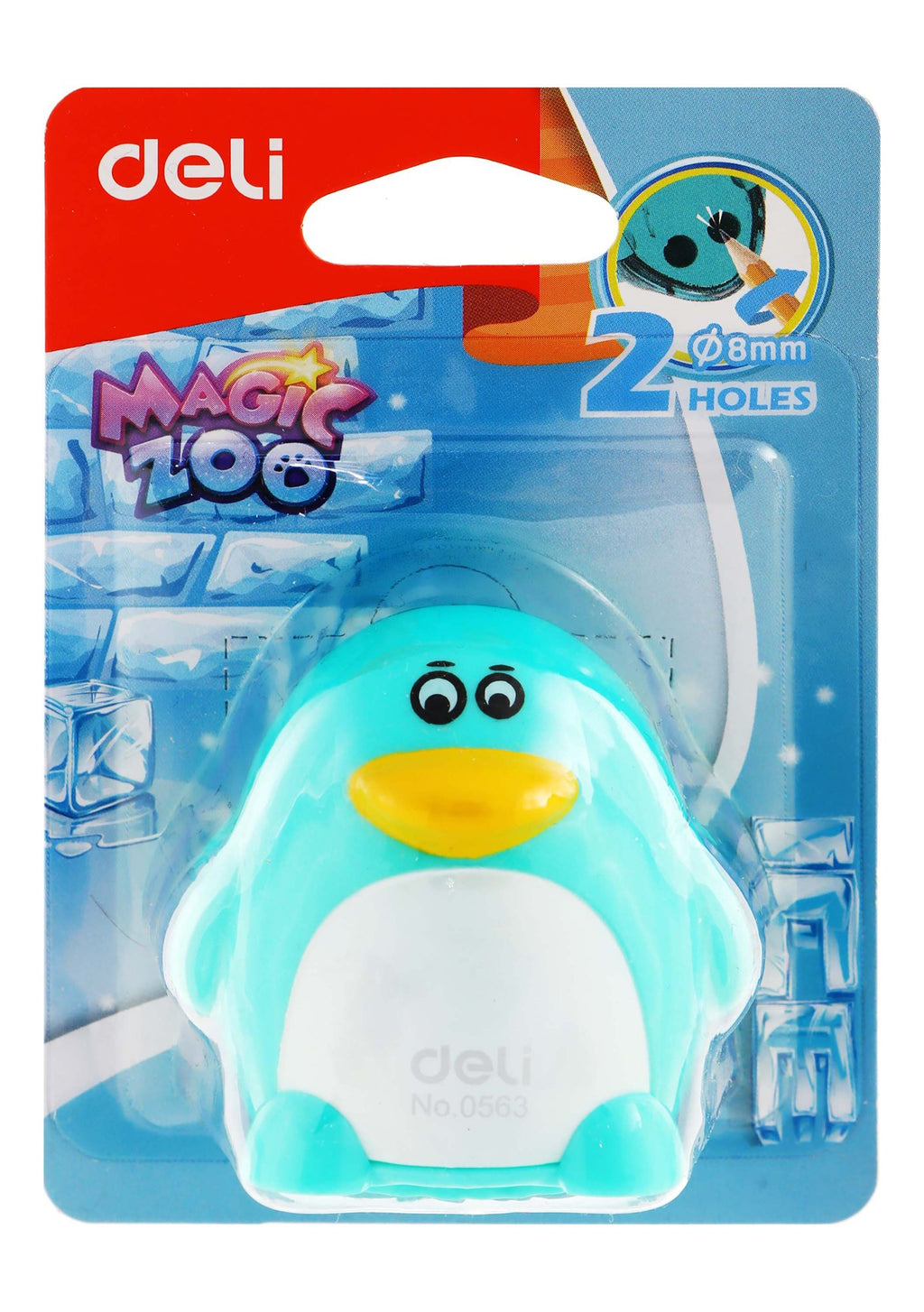 Deli Magic Zoo Turquoise Penguin Shaped 8mm Pencil Sharpener