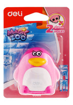 Deli Magic Zoo Turquoise Penguin Shaped 8mm Pencil Sharpener