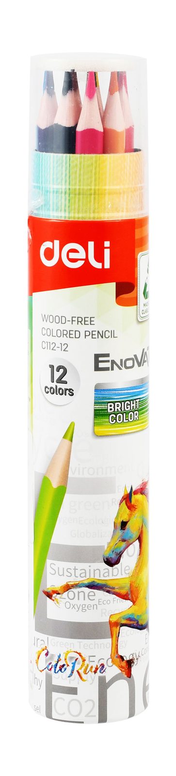 Wooden Colored Pencils in Jar – 12 Colors