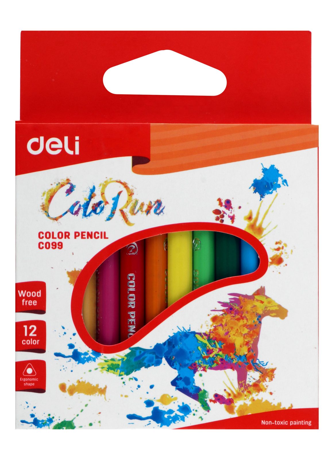 Deli Short Colored Pencils – 12 Colors