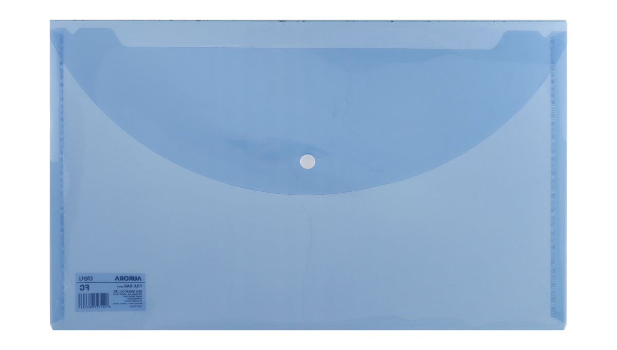 Deli Aurora FC Blue Plastic File Bag