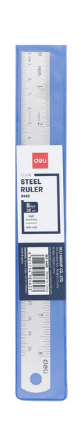 Deli Metal Ruler 20 cm, 8462