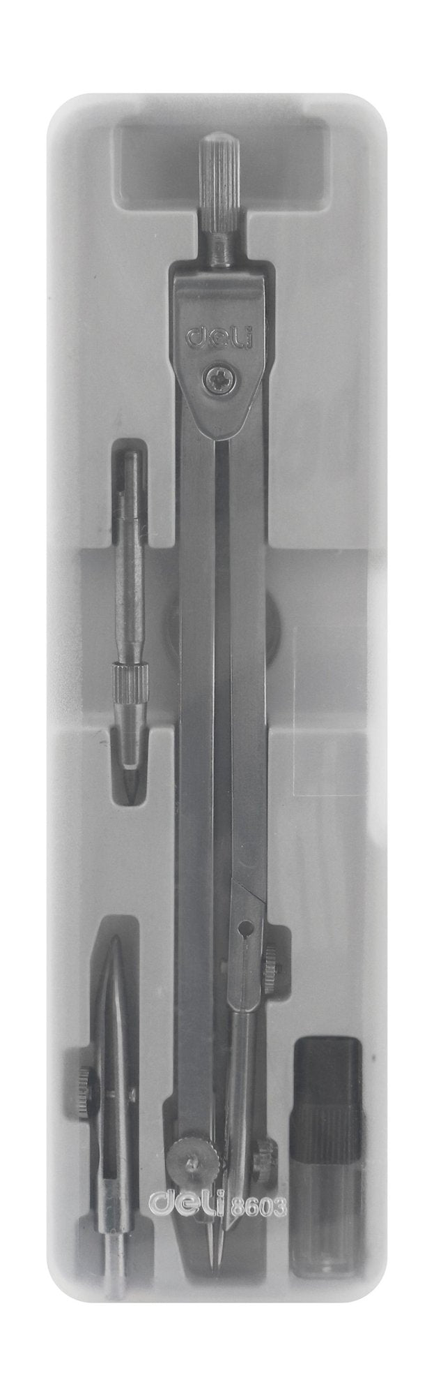 Deli Gray Compass with Mechanical Pencil & Leads