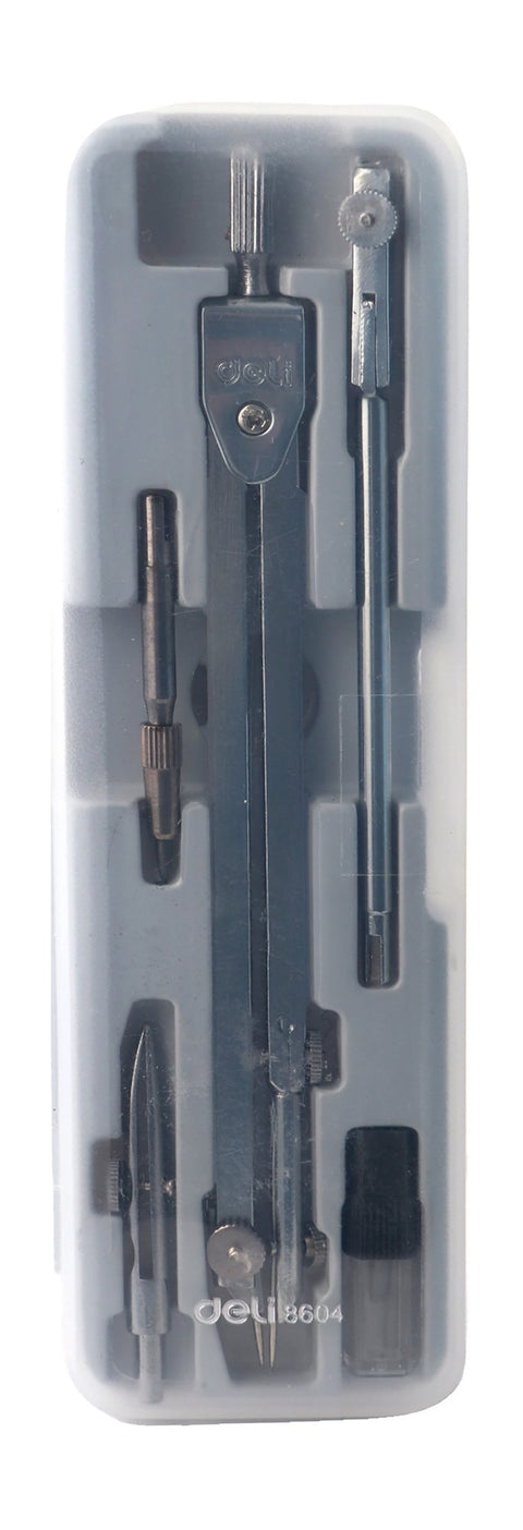Deli Silver Compass Set – 5 Pieces