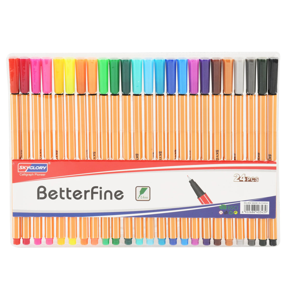Sky Glory BetterFine Fine Liners 0.4 mm – 24 Pack