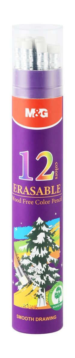 M&G Wooden Colored Pencils – 12 Colors in Cup, AWPQ0525