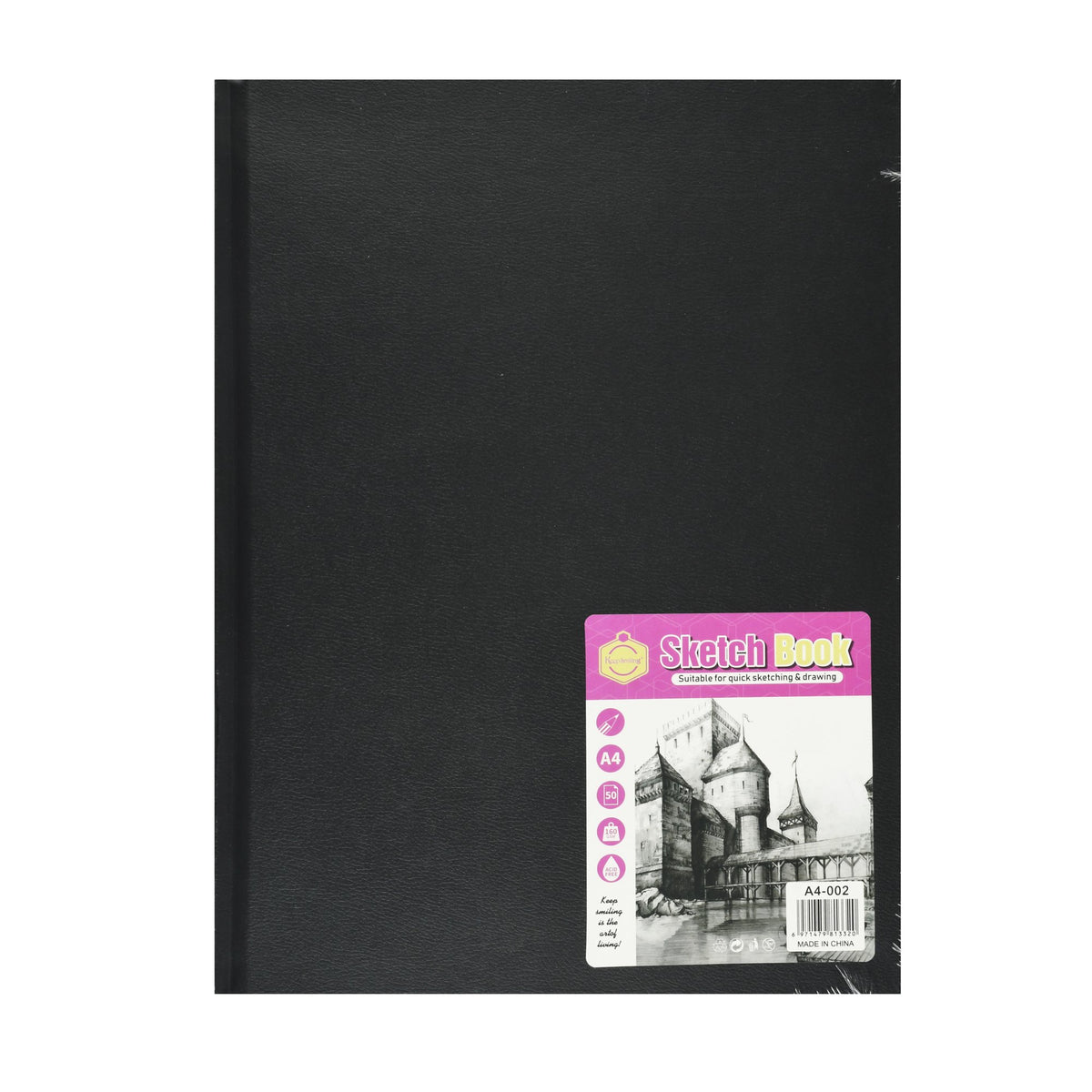 A3 Black Sketchbook (50 Sheets) – 160 gsm
