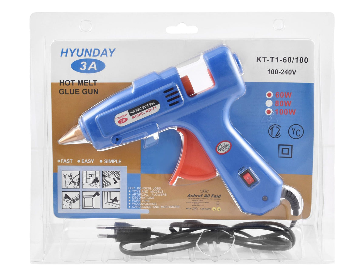 3A Blue Hot Melt Glue Gun – 100-240V