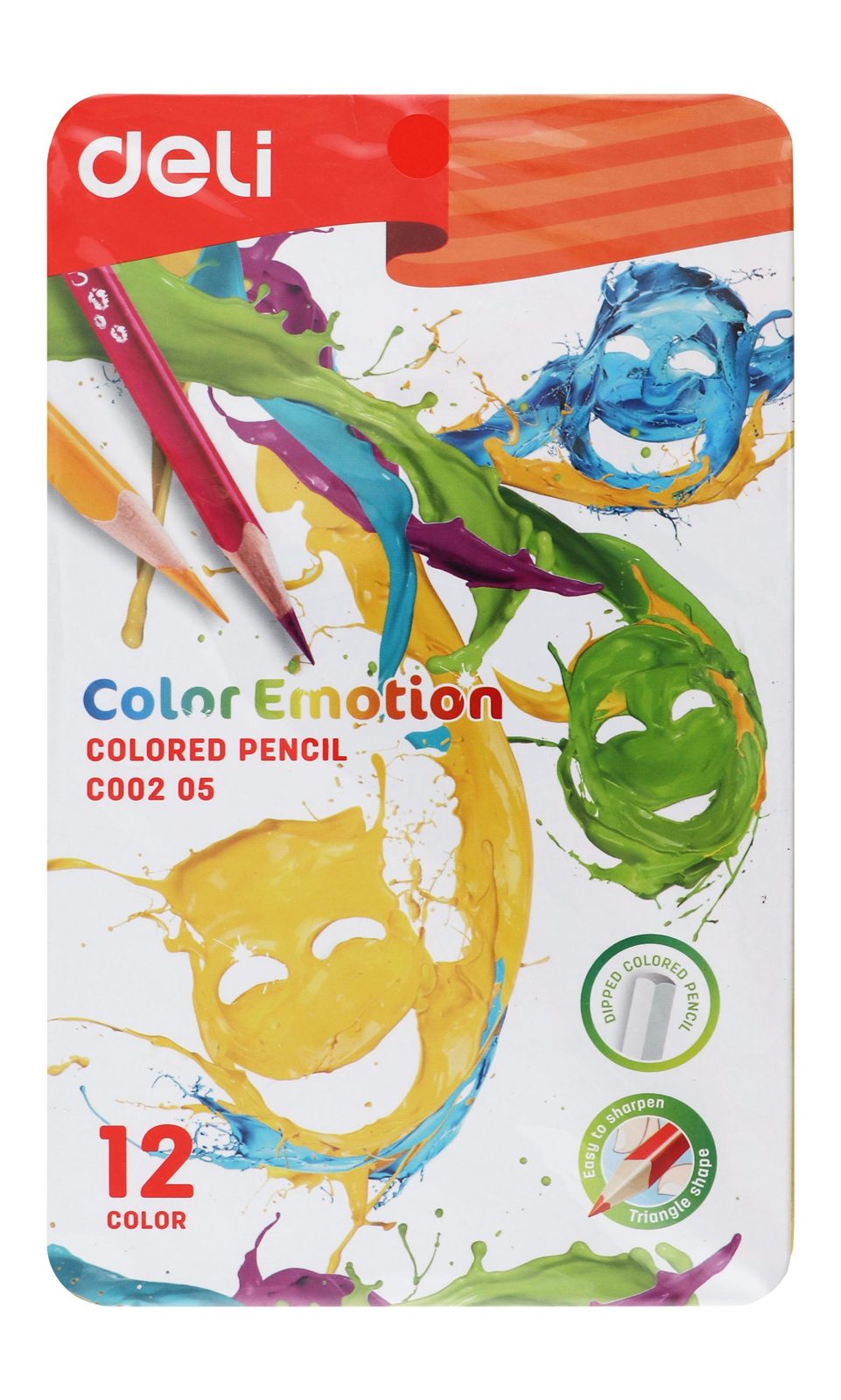 Deli Colored Pencils – 12 Colors, Metal Tin