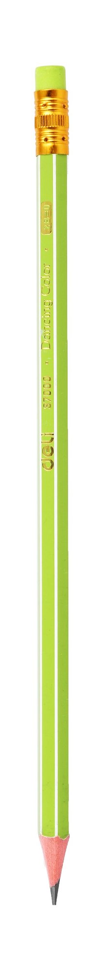 Deli Dancing Color Hexagonal 2B Pencil with Eraser Tip