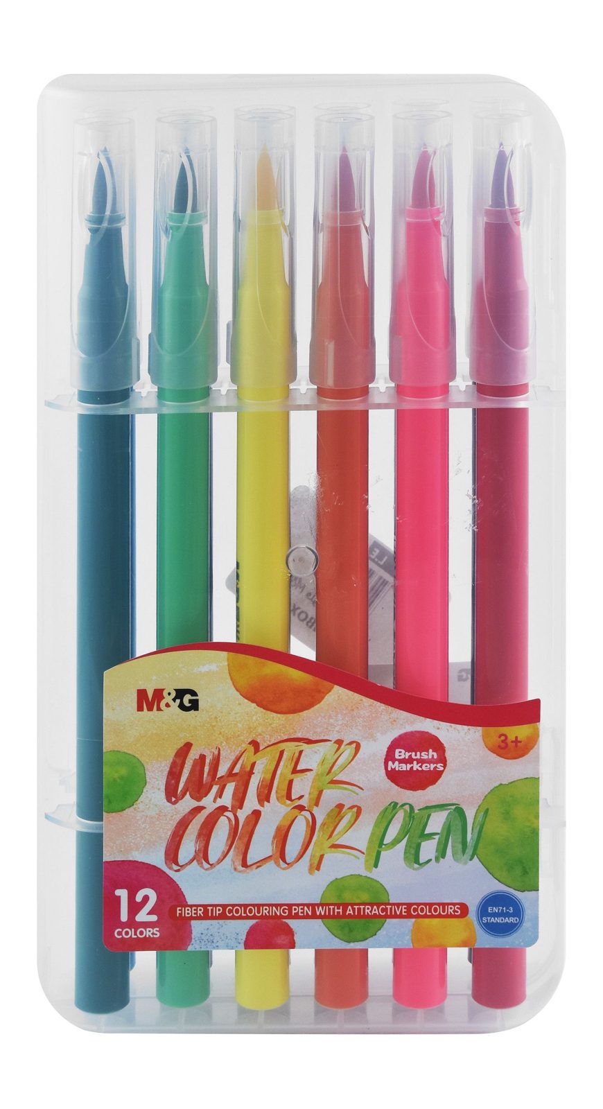 M&G Brush-Tip Felt Markers – 12 Colors, ACP901CC