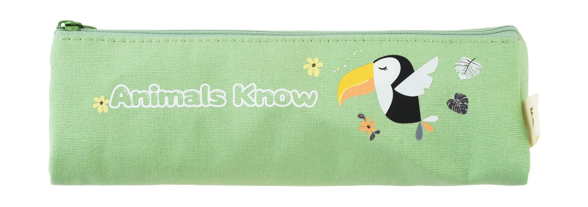 M&G Animals know Yellow Whale Print Pencil Case