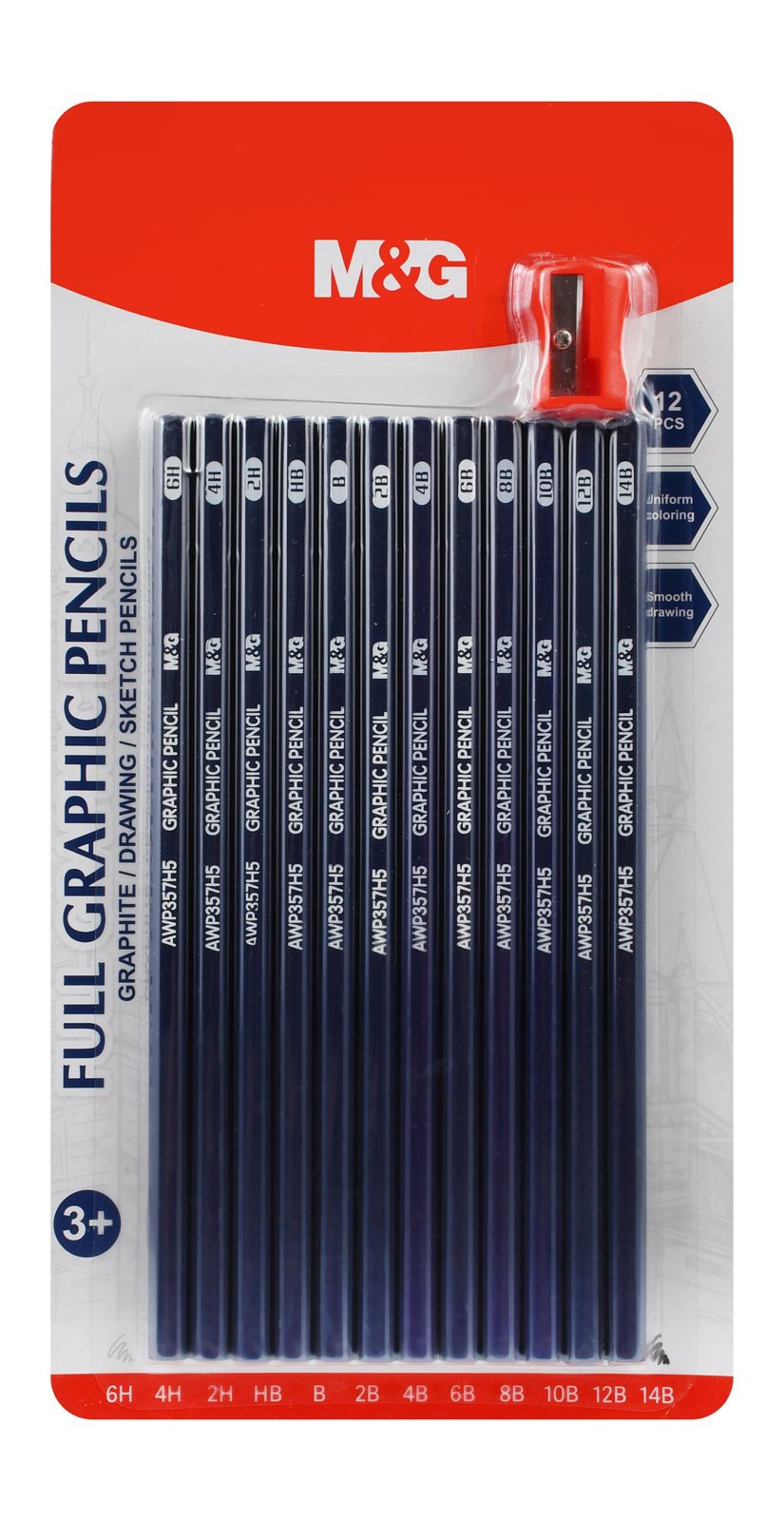 M&G Kraft Colored Pencil Set – 12 Pencils