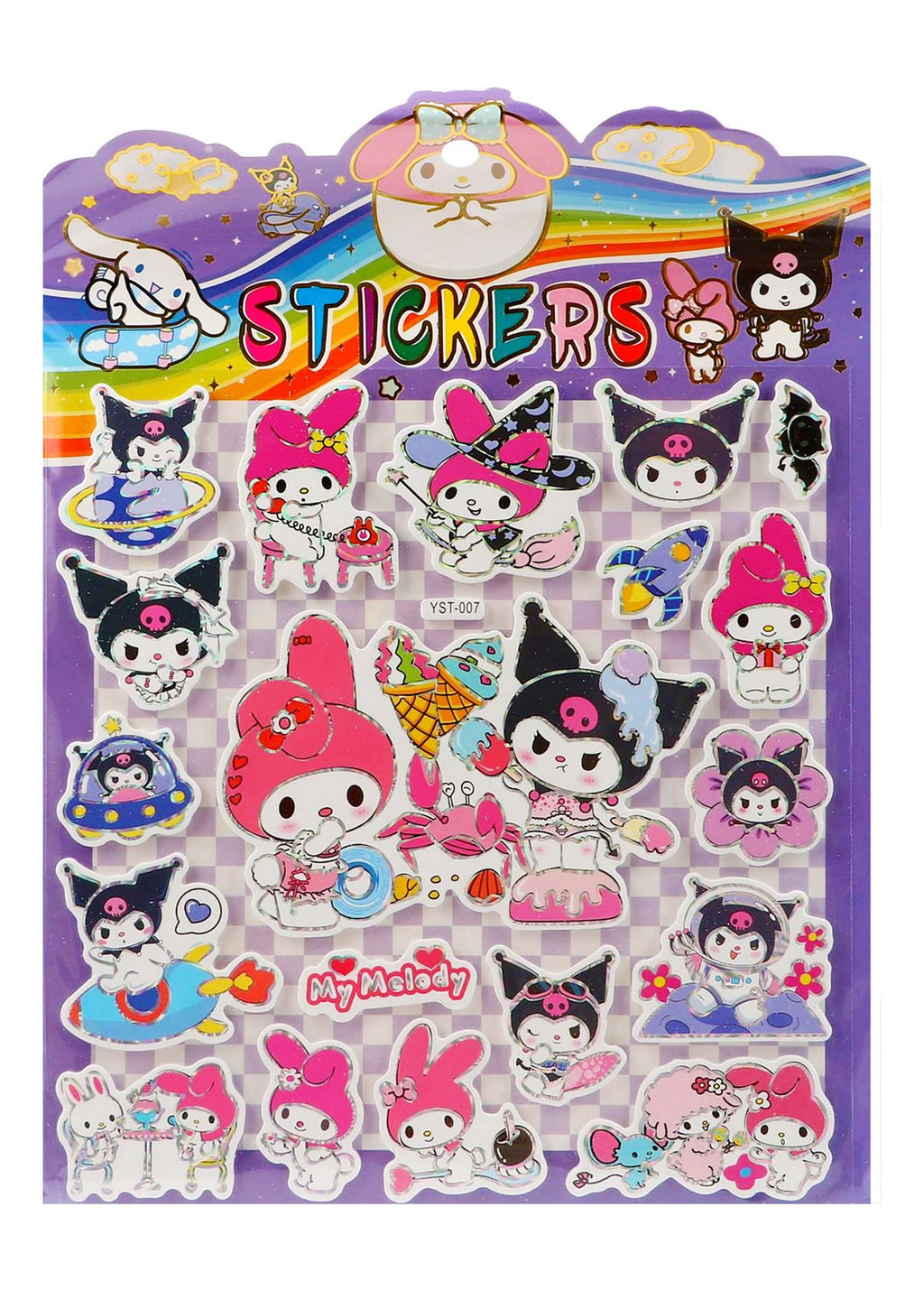 Assorted Kuromi Shaped Stickers
