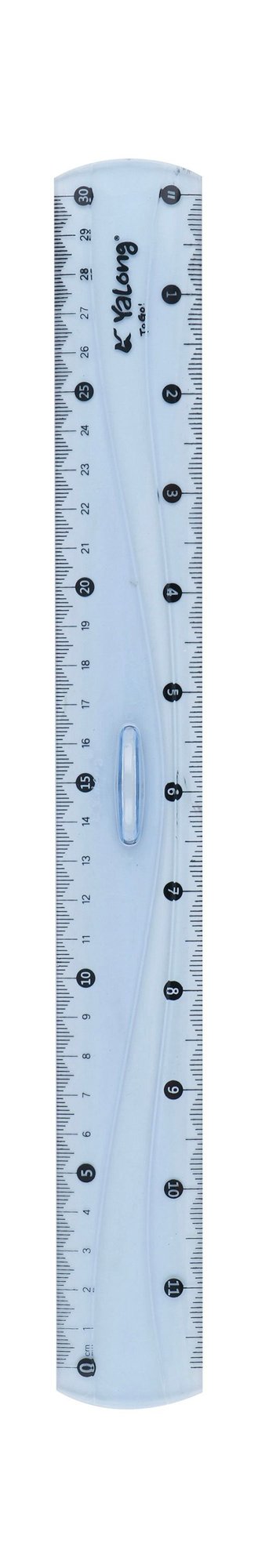 Yalong 30cm Blue Plastic Ruler with Handle