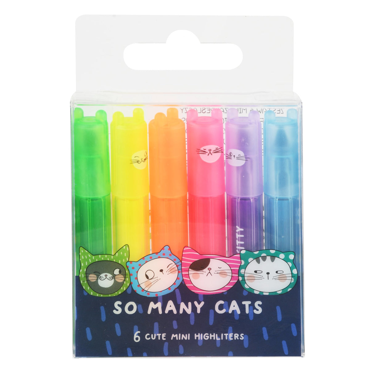 M&G Slippy Kitty Mini Highlighters – 6 Pack