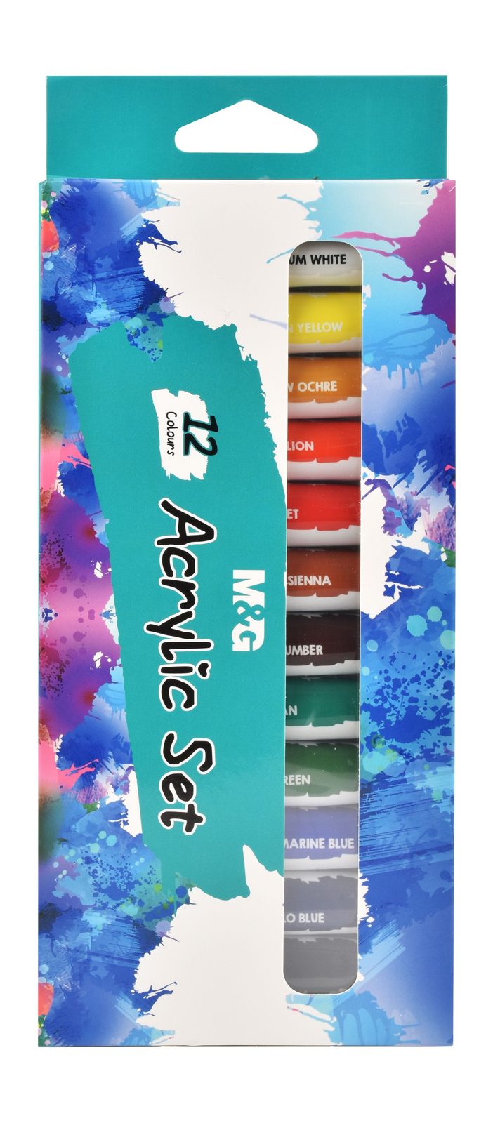 M&G Acrylic Paint Tubes – 12 Colors, 12 ml