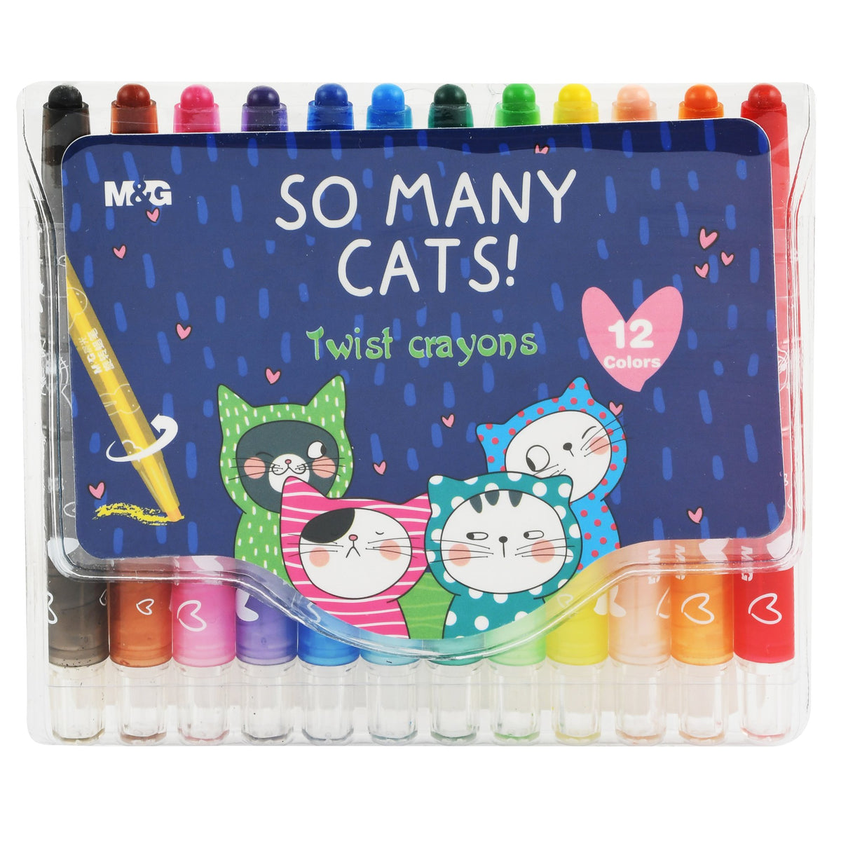 So Many Cats Assorted Twist Crayons (3+ Years) – 12 Colors