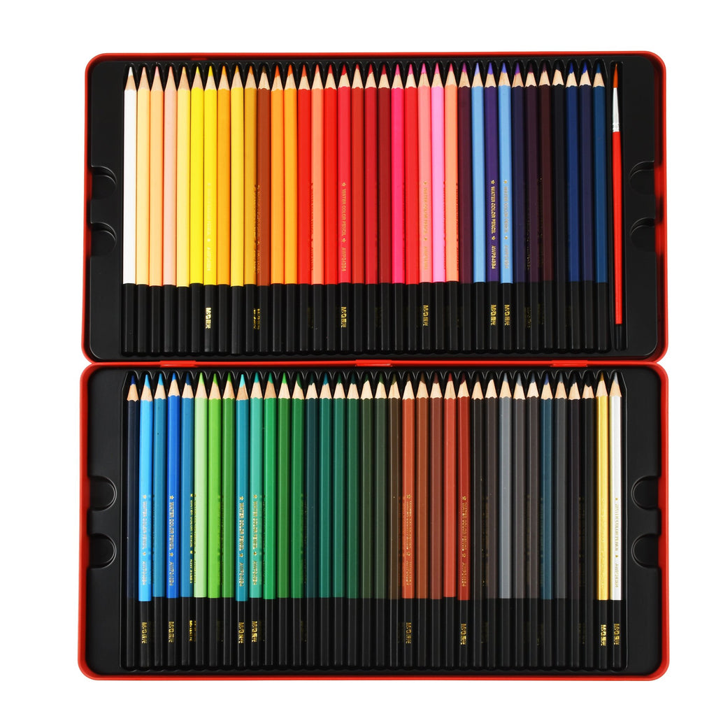 M&G Premium Watercolour Pencils – 72 Colours in Metal Tin