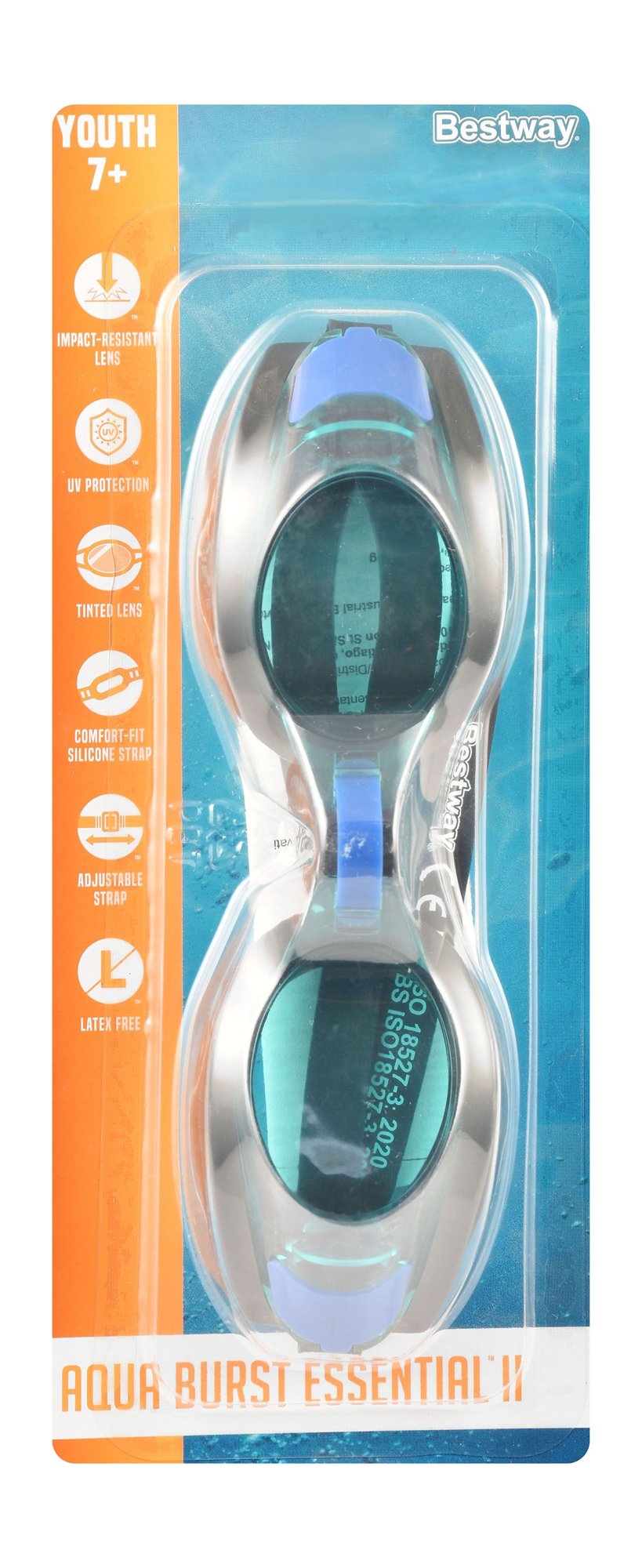 Bestway Aqua Burst Essential II Multicolored Swimming Goggles for Youth