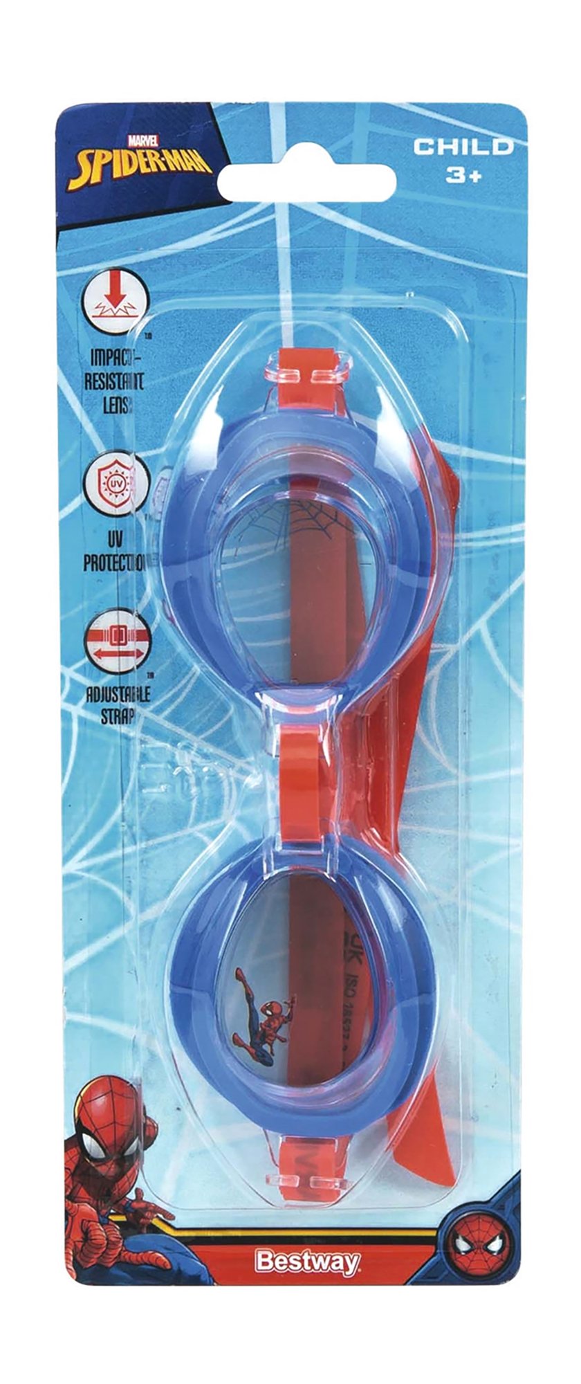 Bestway Marvel Spider-Man Red & Blue Swimming Goggles