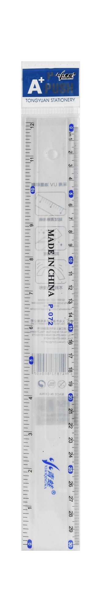 Xiaoqingwa A+ Push Clear 30cm Ruler