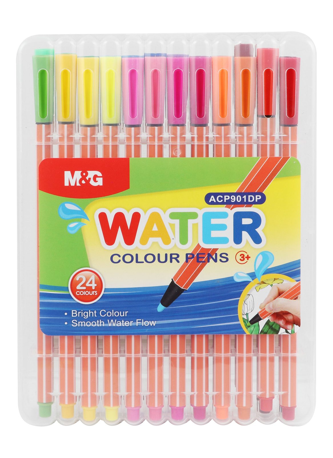 M&G Felt-Tip Markers – 24 Colors, ACP901DP
