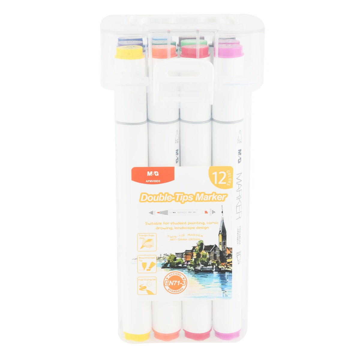 Dual-Tip Marker Set – 12 Colours