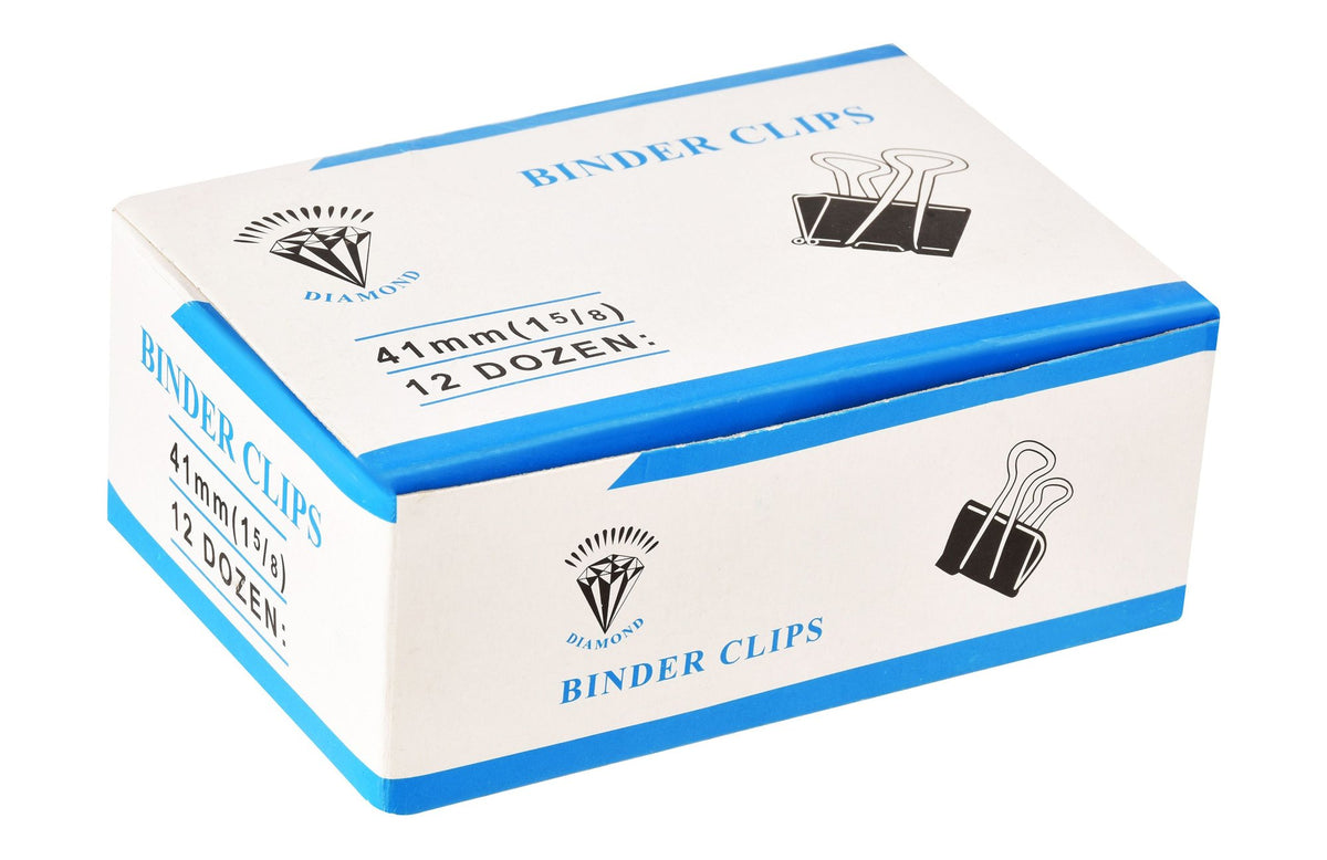 Diamond Black 41mm Binder Clips